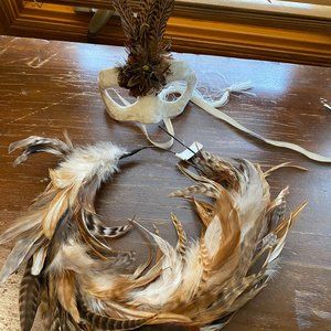 Masquerade Mask Feather Masks (HANDMADE W REAL FEATHERS)